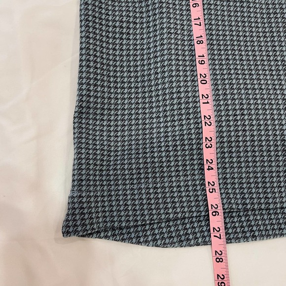 J. JILL women's large ponte knit 3/4 sleeve houndstooth top w/ pocket - Picture 8 of 9